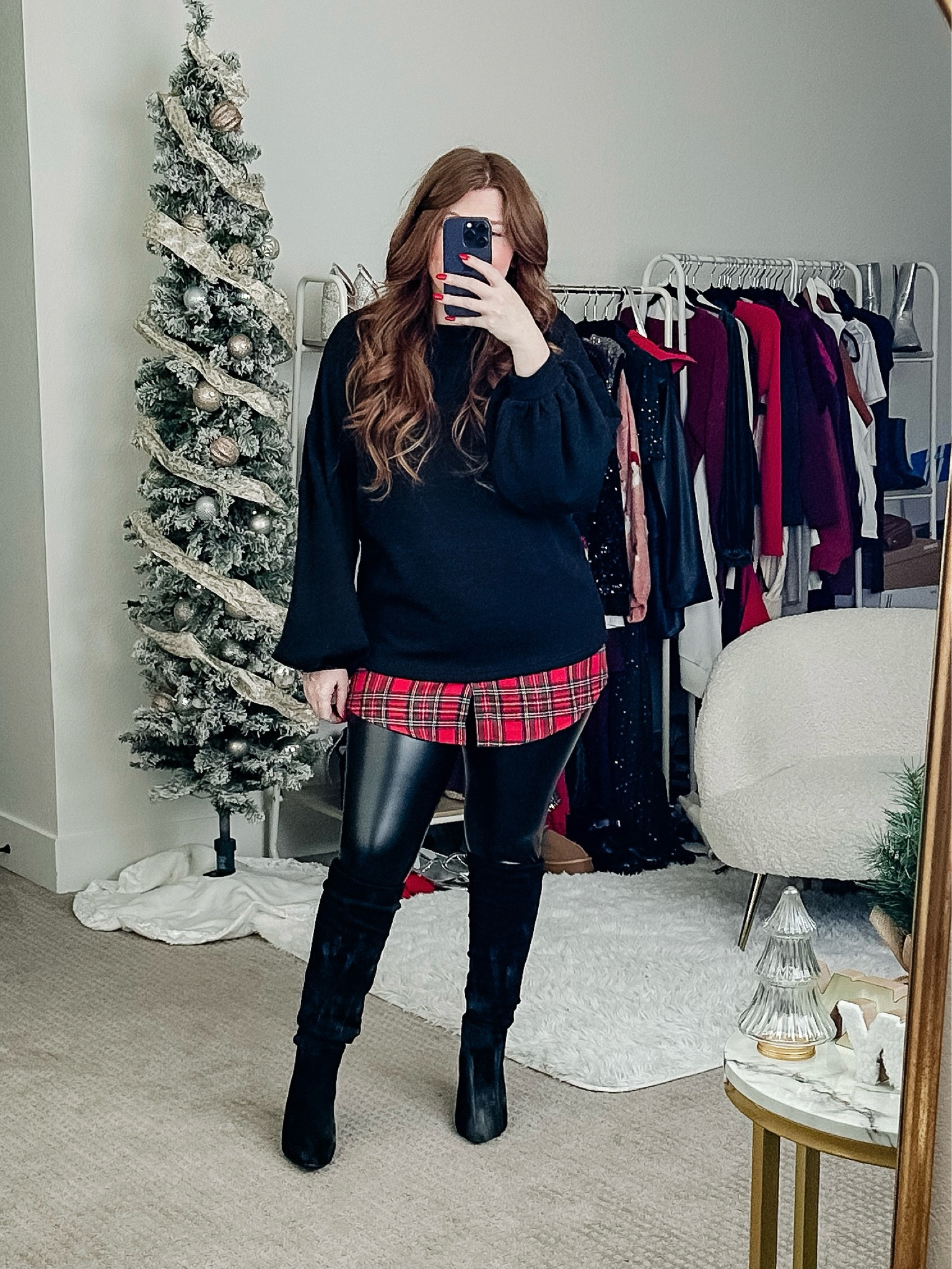 Holiday sweater hack from amazon. 

Leggings outfit. Holiday outfit. 

#LTKfindsunder50 #LTKHoliday #LTKstyletip