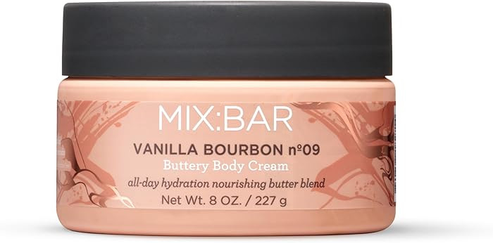 MIX:BAR Vanilla Bourbon Buttery Body Cream for Women, Hydrating & Moisturizing, Shea + Cocoa Butt... | Amazon (US)