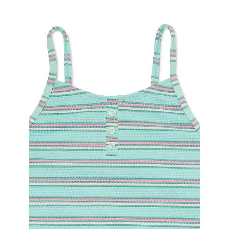 Wonder Nation Girls 2 Piece Henley Bikini Swimsuit, Sizes 4-16 | Walmart (US)