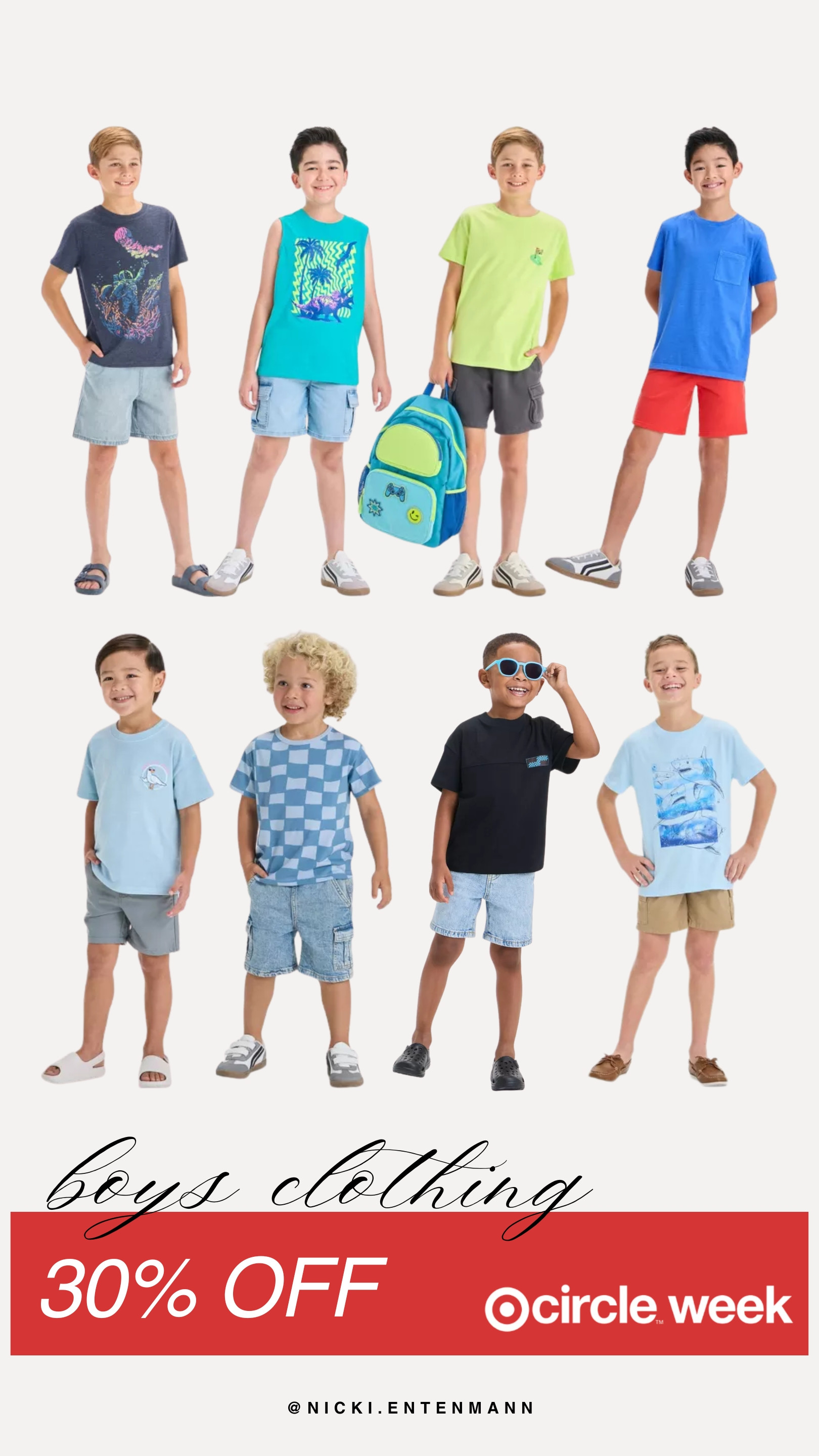 Closet refresh for your little guy? Target Circle Week is making it easier with 30 percent off boys’ clothing that keeps up with climbing, running, and snack-time mischief. 🛍️🧢🦖
Target Circle Week, boys clothing sale, kids fashion finds, 30% off deals, trendy kidswear, boys outfit inspo, back to school picks, comfy kids clothes, stylish wardrobe picks, LTK family finds
 

 #LTKSaleAlert #LTKStyleTip #LTKKids