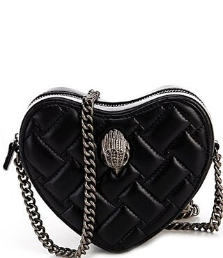 Kurt Geiger London Kensington Leather Heart Crossbody Bag - Black | Dillard's