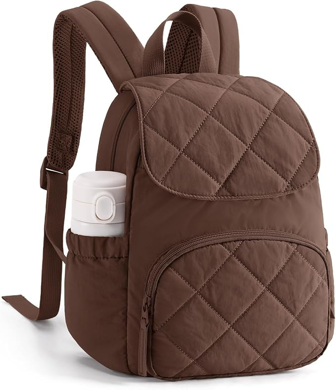 BAGSMART Mini Backpack for Women, Cute Puffer Flap Daypack Purse | Amazon (US)