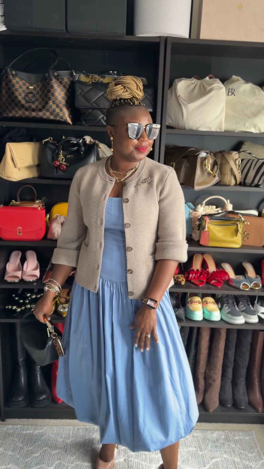 Bubble hem dress and sweater

#LTKdayinmylife #LTKgrwm #LTKootd