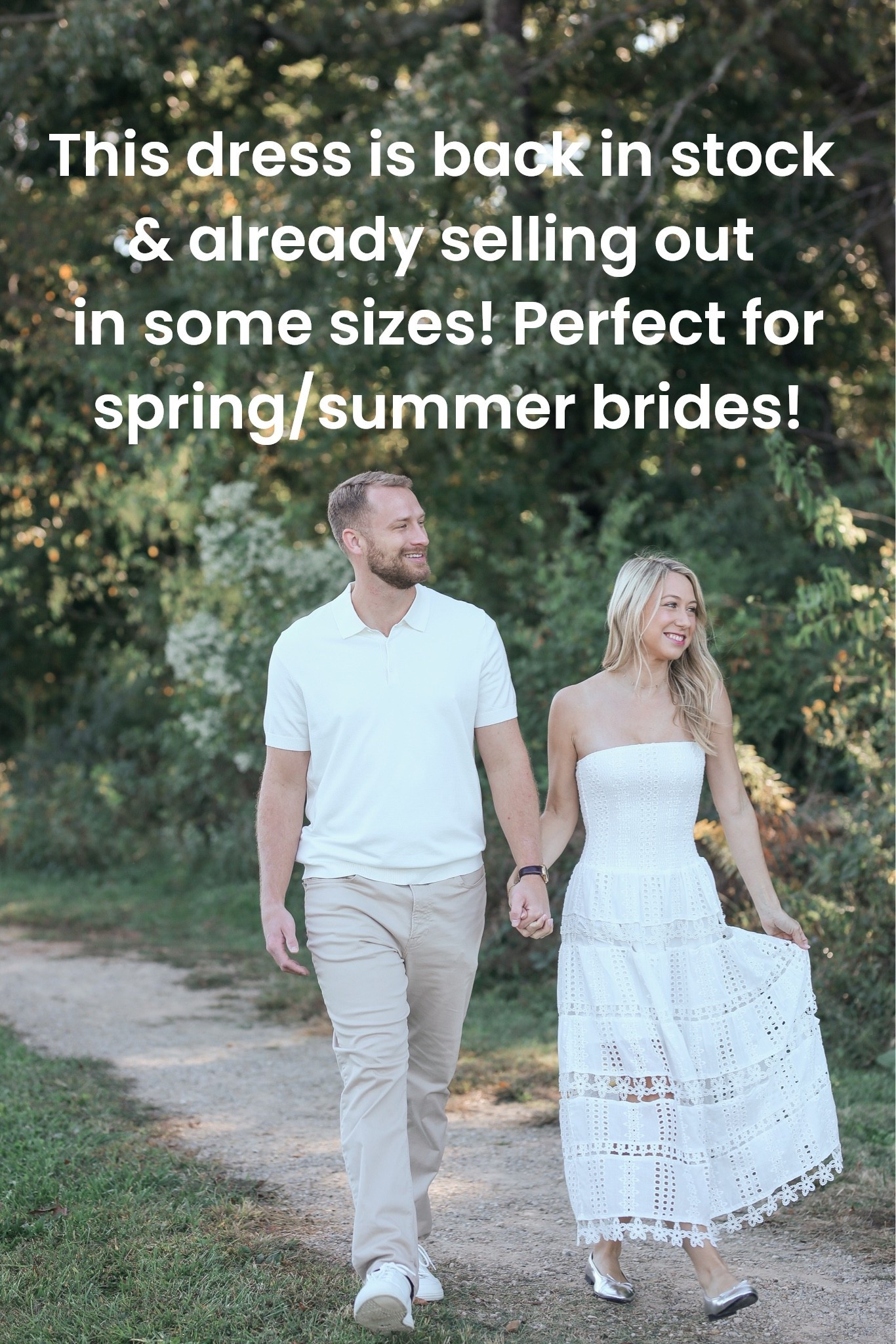 If you are doing a beach one, it would be great for that too! Dress it up with heels and a bag for more of a city look. The details on it are amazing and I got so many compliments! #whitedress #bridaldress #emgagementdress

#LTKSeasonal #LTKWedding #LTKootd