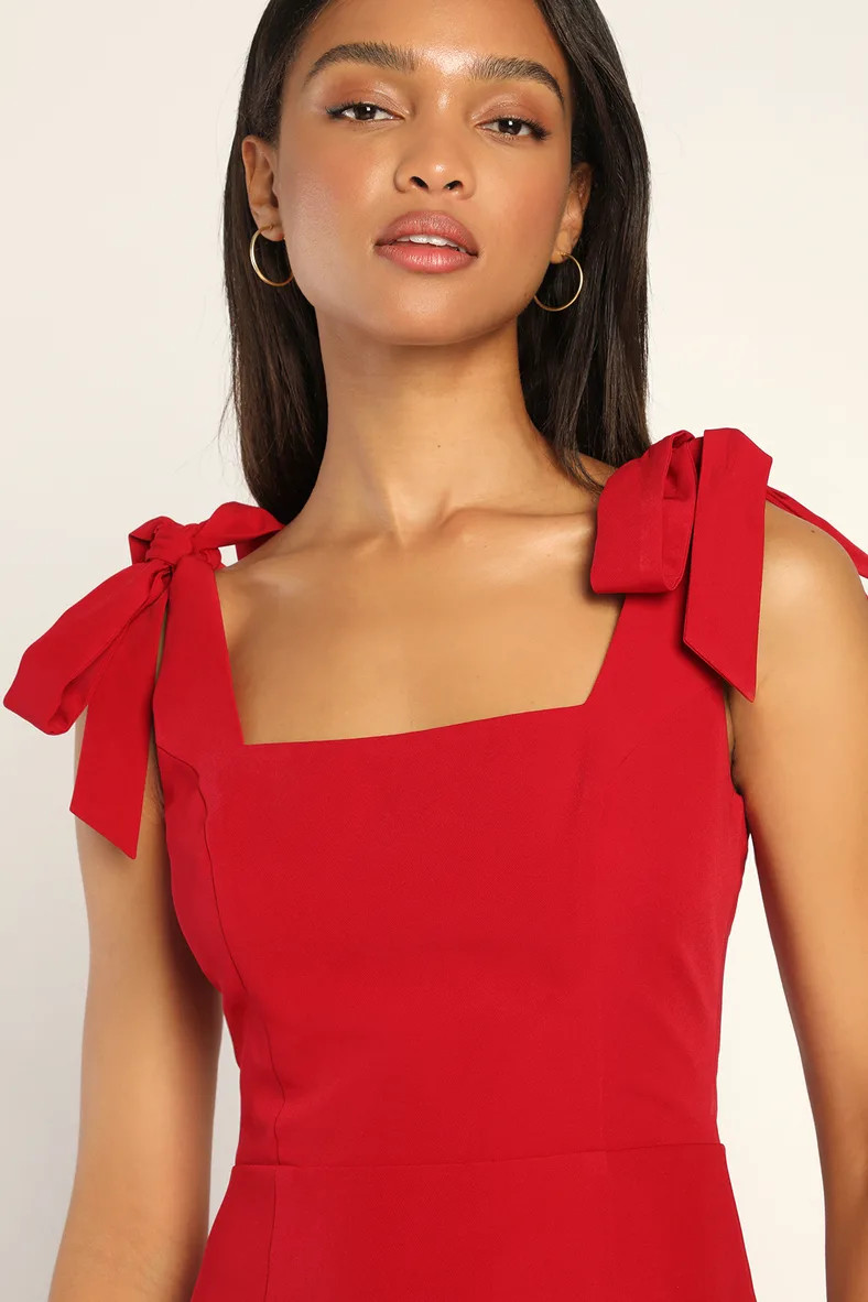 Your Sweetie Wine Red Tie-Strap Mini Dress | Lulus