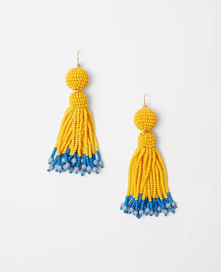 Seed Bead Tassel Earrings | Ann Taylor (US)