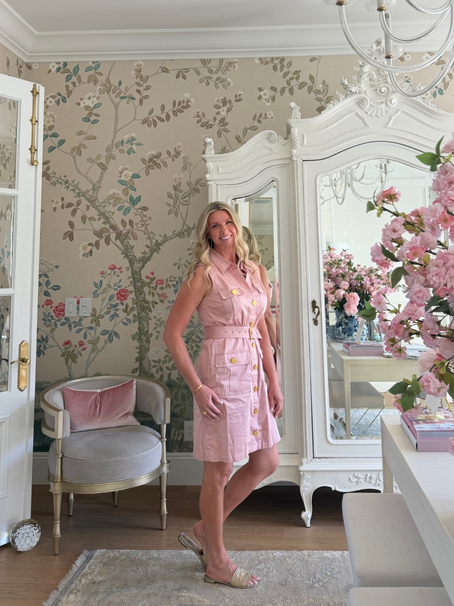 The prettiest dress for summer! I get so many compliments when I were this pink and gold dress. Runs true to size.

#LTKOver40