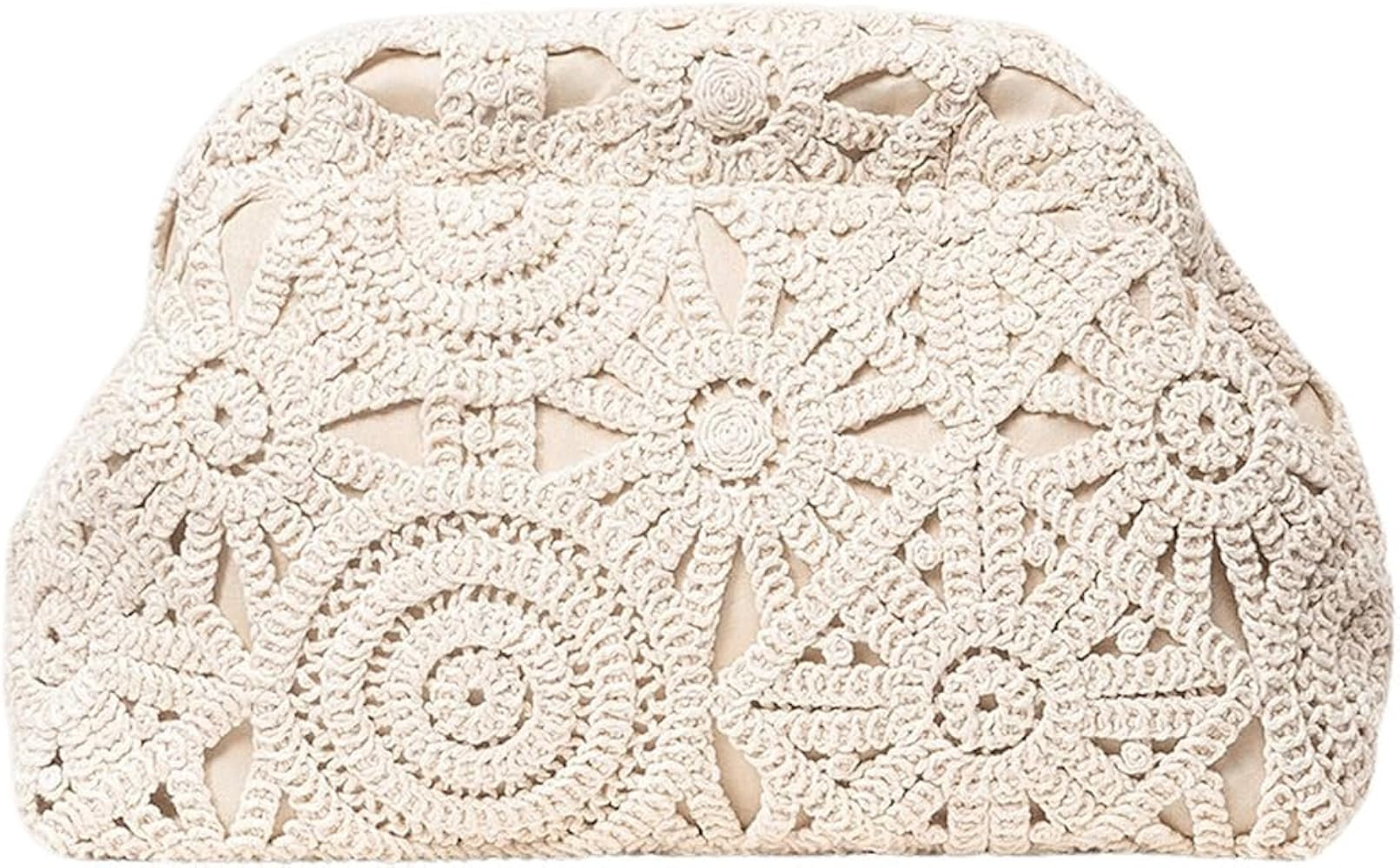 GORGLITTER Women's Crochet Purses Straw Clutch Woven Casual Beach Handbag | Amazon (US)