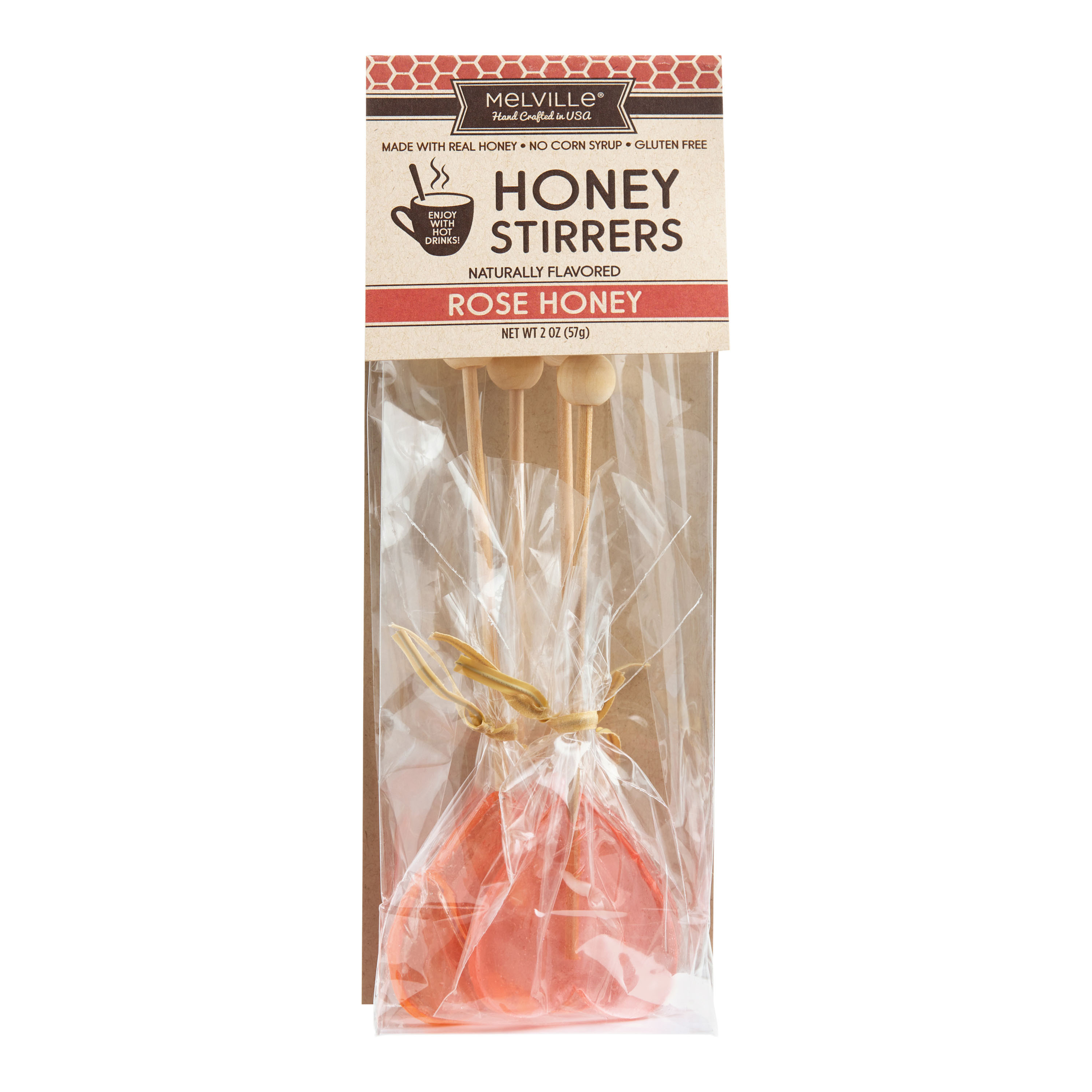 Melville Rose Honey Stirrers 4 Pack | World Market