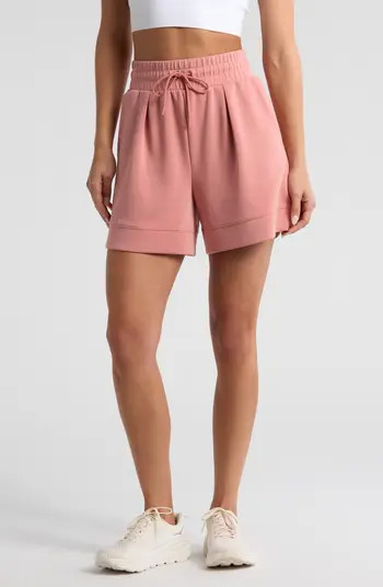 Zella Ultra Soft High Waist Scuba Knit Shorts | Nordstrom | Nordstrom
