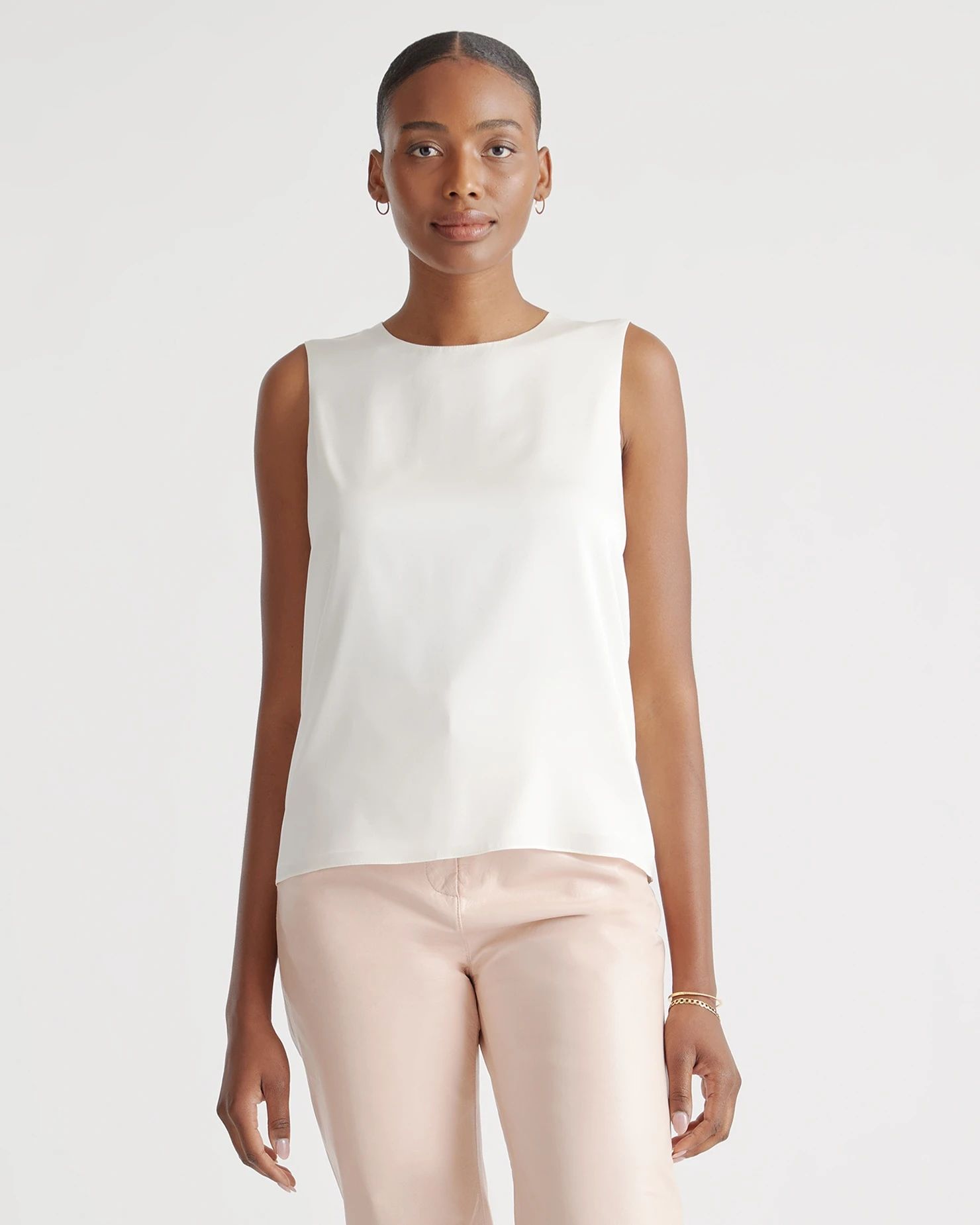 Washable Stretch Silk Shell Tank | Quince