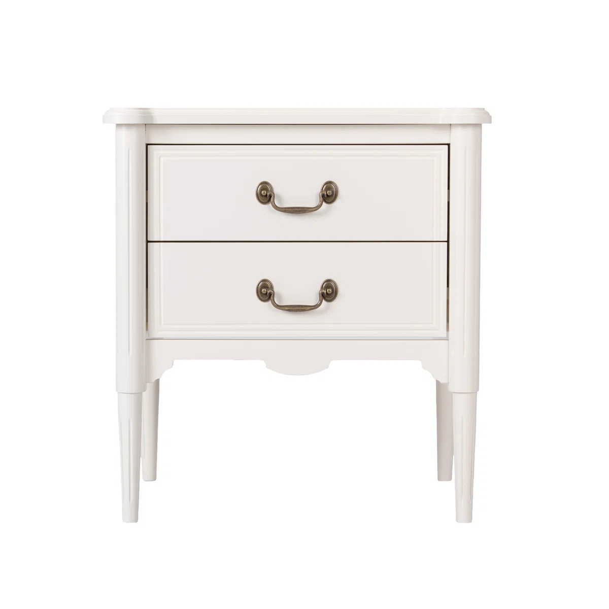 Doniesha End Table With Drawers, Antique White | Wayfair North America