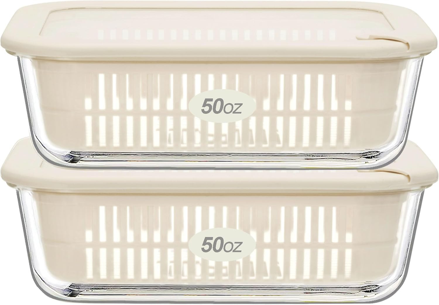 Urban Green Glass Food Storage Containers with Glass Lids, Microwave Safe Glass Food Container Se... | Amazon (US)