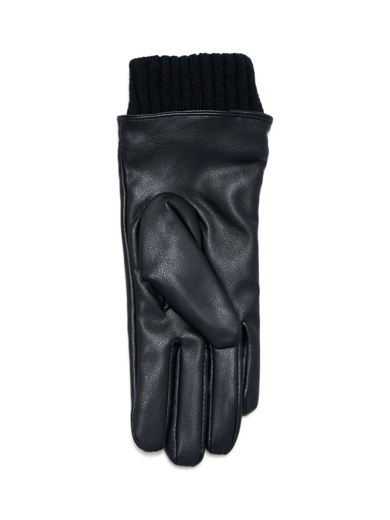 Time and Tru Rib Knit Pu Glove | Walmart (US)