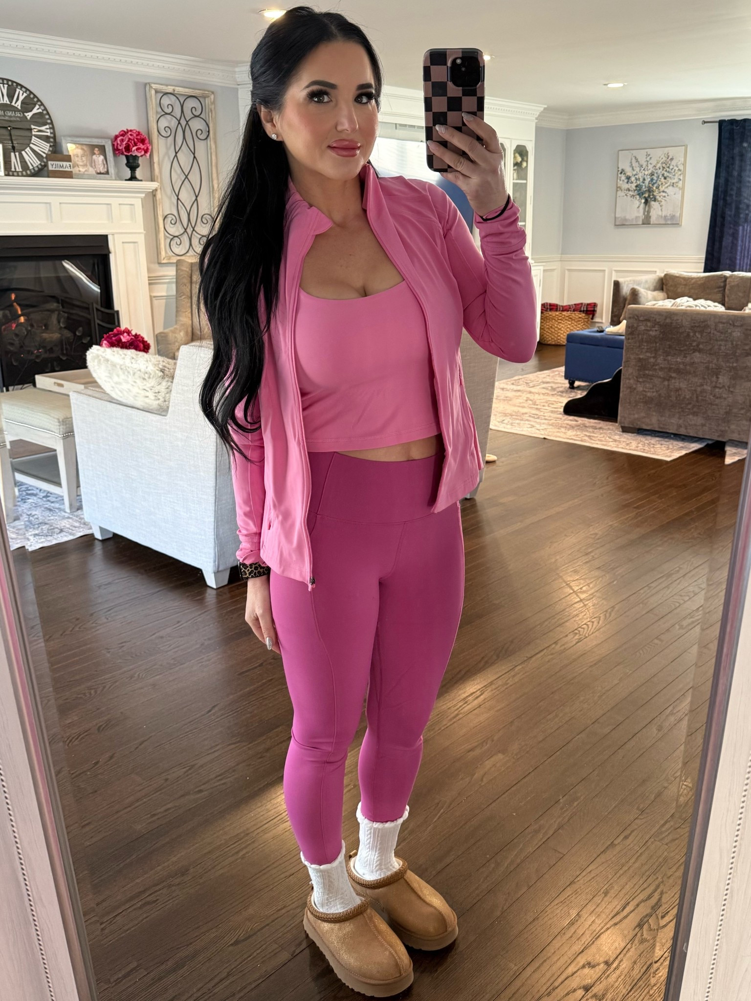 Proof you don’t need to spend a lot to look put together 💕
Full matching set from Walmart — comfy, flattering, and budget-friendly.
Wearing XS in pants, small in top & jacket. Paired with my shimmery UGG slippers ✨

#LTKdayinmylife #LTKfitnessgoals #LTKmomlife