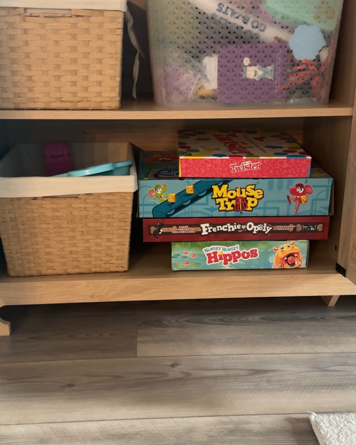 One of my favorite playroom organization hacks has been using zipper storage bags for puzzles, games, Lego sets, and cards.

Before, we could only fit about four bulky game boxes in this cabinet. Once we switched to zipper bags, we were able to organize 15 different games and activities in one bin.

It keeps everything contained so pieces don’t get lost, and it makes it so much easier for kids to grab what they want and clean up afterward.

I linked the zipper bags here because they’ve been such a simple solution for organizing toys and games.

#LTKHome #LTKKids
