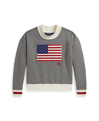 Girls 7-16 Flag Mock Neck Sweatshirt | Macy's