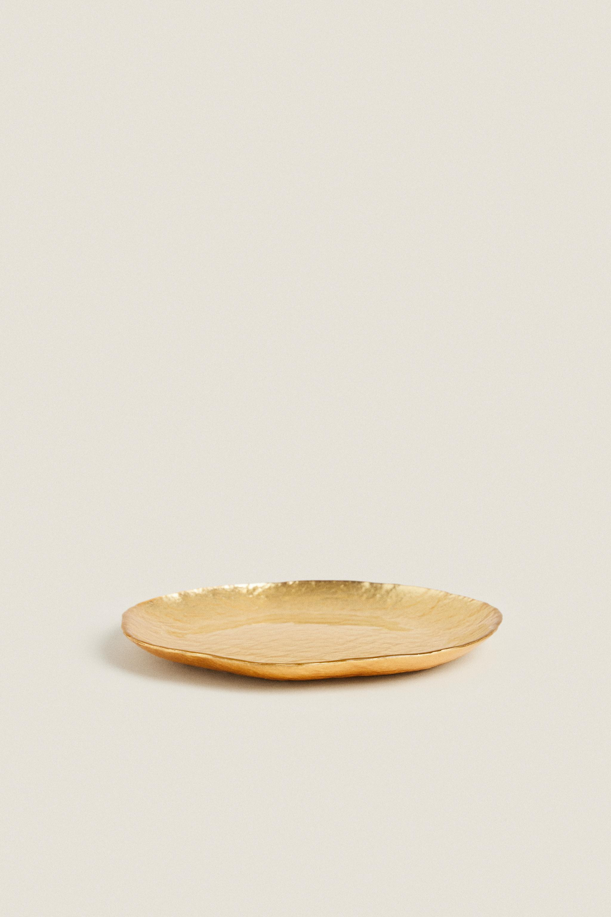 GOLDEN GLASS DESSERT PLATE | Zara US