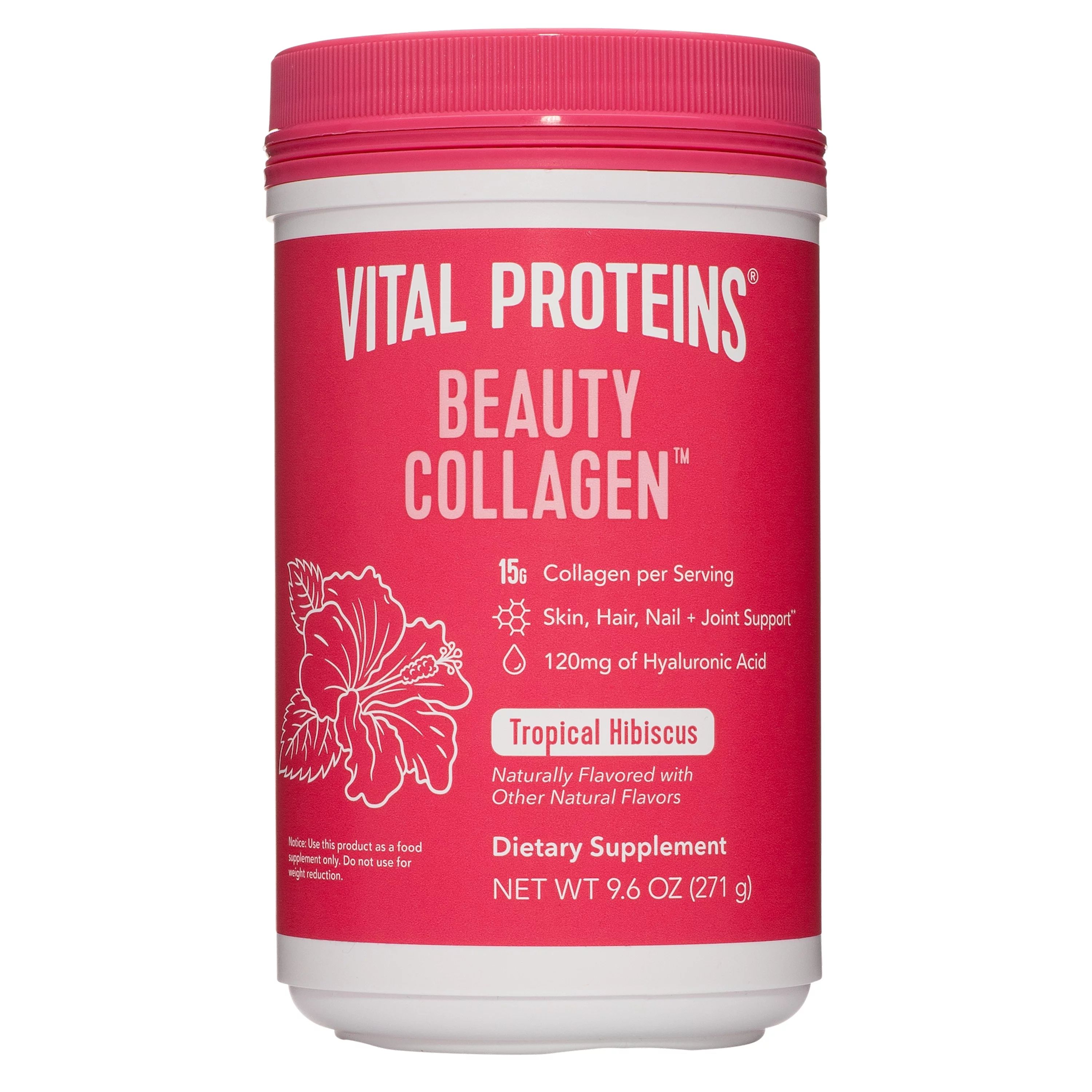 Vital Proteins Beauty Collagen, 15g Collagen, Tropical Hibiscus, 9.6 oz | Walmart (US)