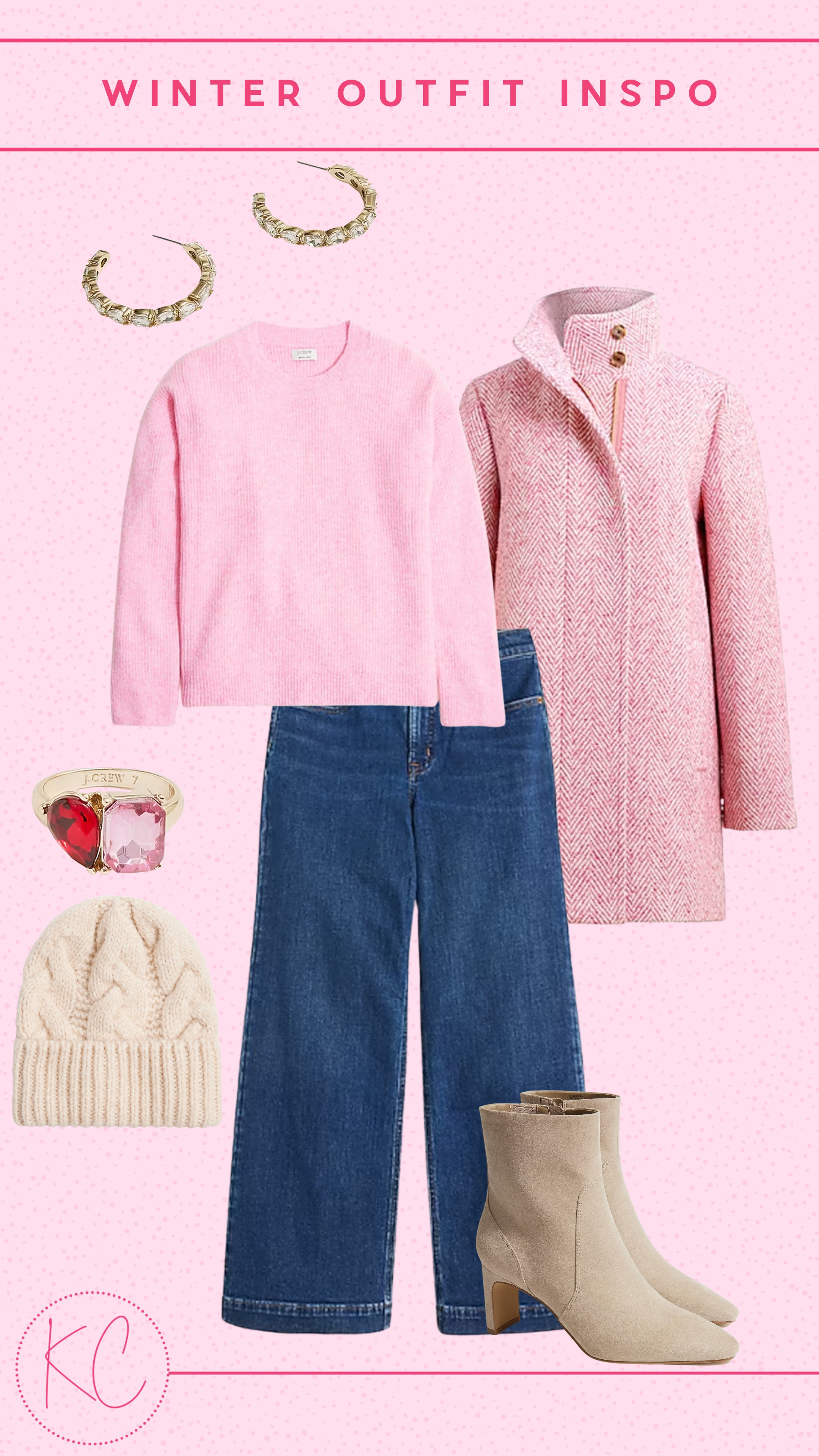 Love this winter outfit idea for work to weekend! 

Winter sweaters, winter coat, jeans with boots, boots with jeans, pink sweater, pink coats, wool coat, herringbone coat, jacket, jcrew factory, gifts for her, guy it’s for mom

#LTKSeasonal #LTKSaleAlert #LTKFindsUnder100