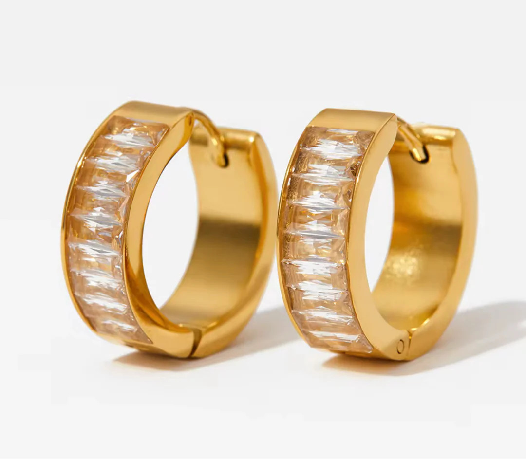 Baguette Huggies | Pierced by Ash Design