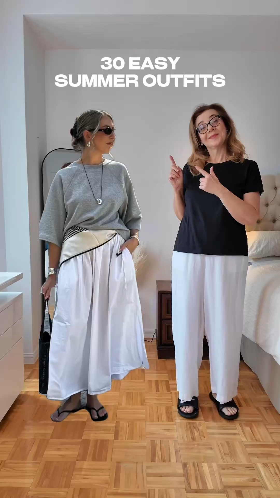 Recreating 30 summer outfits from Pinterest from my own closet. This is outfit formula N. 8.

I stole a grey tee from my husband. It looks oversized on me, just like original outfit. The white skirt and/or pants are my must have for summer. White bottoms with darker tops look much more chic than darker bottoms with white tops. Those look like a uniform.

Which version you prefer? Me or Pinterest? Comment below.⬇️ 

Save for inspiration and share with a friend. Follow for more easy tips on style and beauty for women over 50.

#summeroutfits  #styletips  #over50style
#outfitinspiration 
#outfitideas 
#casualstyle

#LTKsummer #LTKmidsize #LTKover50style