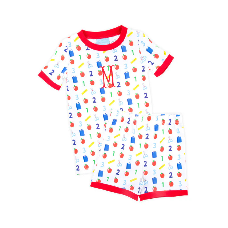 Easy as 123 White Print Short Pajamas | Classic Whimsy