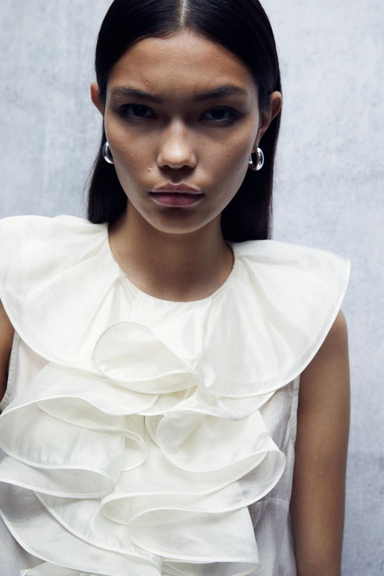 Flounce-trimmed Top | H&M (US + CA)