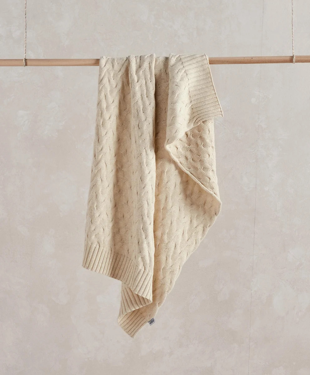 Cable Knit Blanket - Welcome to the World Duckling - Cream | Mamas & Papas