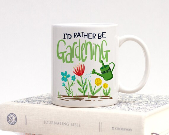 Gardeners Mug With I'd Rather Be Gardening Quote Gift for | Etsy | Etsy (US)