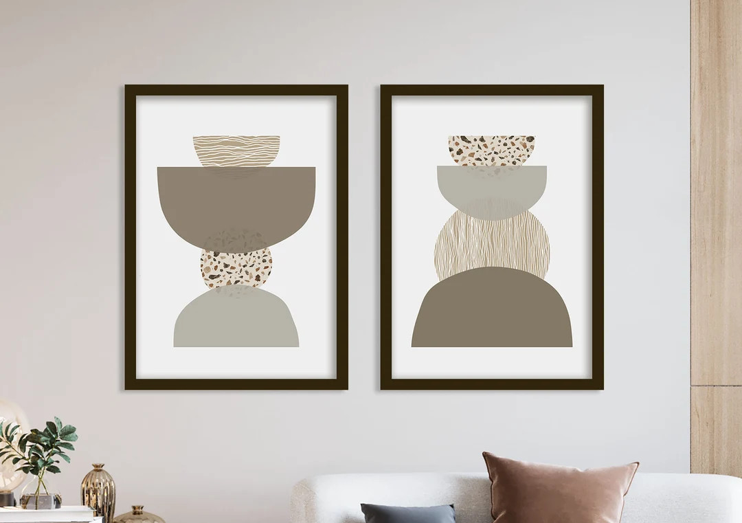 Printable Wall Art, Boho Gallery Wall Set, Terrazzo Print, Abstract Wall Art, Affiche Scandinave,... | Etsy (US)