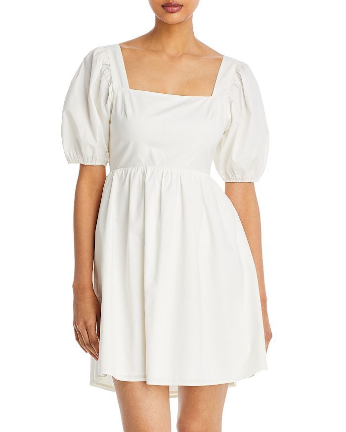 WAYF Tie Back Puff Sleeve Mini Dress Back to Results -  Women - Bloomingdale's | Bloomingdale's (US)