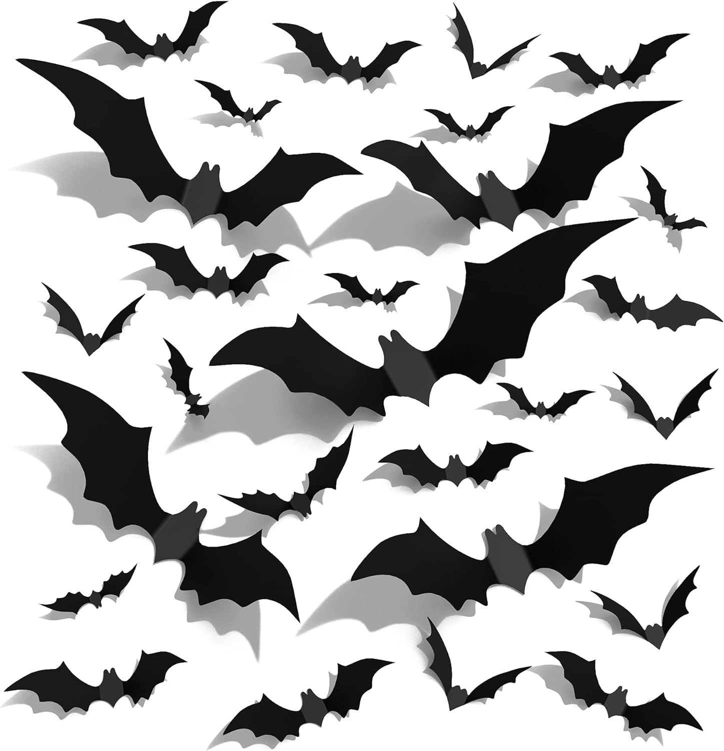 156 Pcs Halloween Bats Decoration 3D Bats Wall Decor, 4 Sizes Realistic PVC Scary Bats Decals Hal... | Amazon (US)