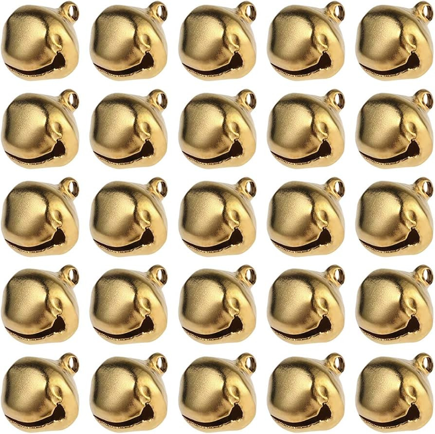 WINOMO Gold Gingle Bells Bulk for Jewelry Making and Christmas Tree Wedding Decoration 12mm 100PC... | Amazon (US)