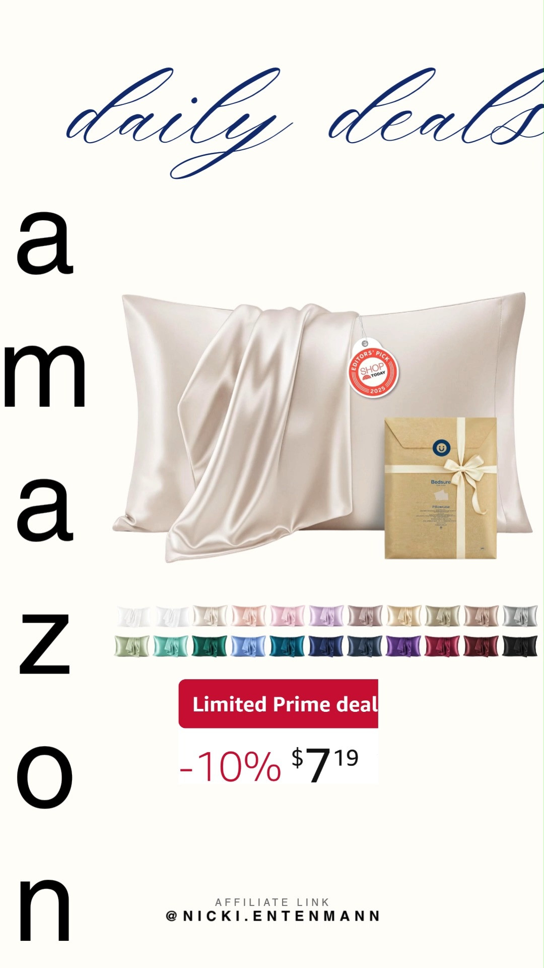 Sleep in style with Bedsure Satin Pillowcases Queen Set of 2 crafted for smooth comfort and modern charm. Perfect for nightly rest, they blend elegance, softness, and confidence effortlessly. #bedsure #satinpillowcases #queenpillowcases #bedroomdecor #sleepessentials #homecomfort #amazonfinds #shoppingdeal #modernliving #dailyessentials 🛏️✨🌙 

 #LTKselfcare #LTKHome #LTKSaleAlert