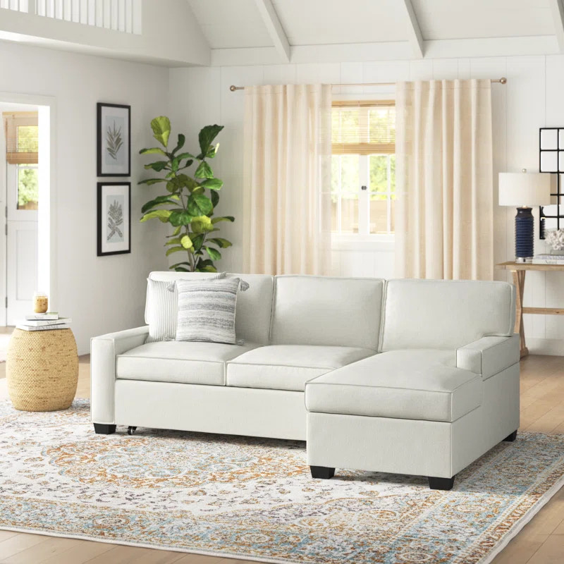 Yates 3 - Piece Upholstered Pull Out Sectional Sleeper Sofa With Storage Chaise | Wayfair North America