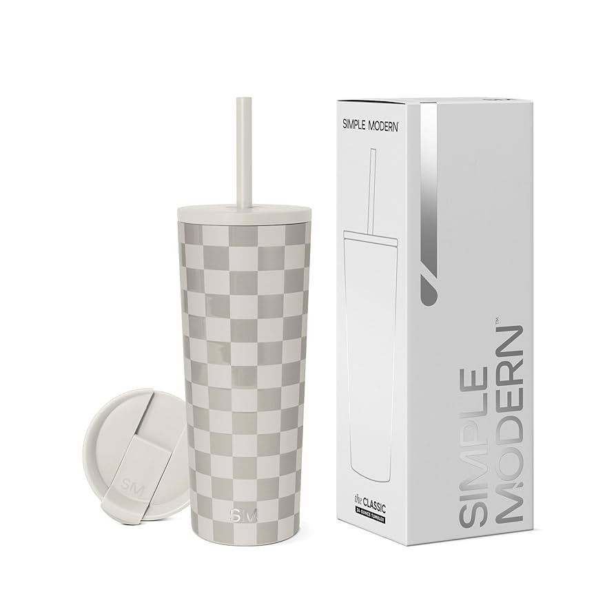 Simple Modern Insulated Tumbler with Lid and Straw | Iced Coffee Cup Reusable Stainless Steel Wat... | Amazon (US)