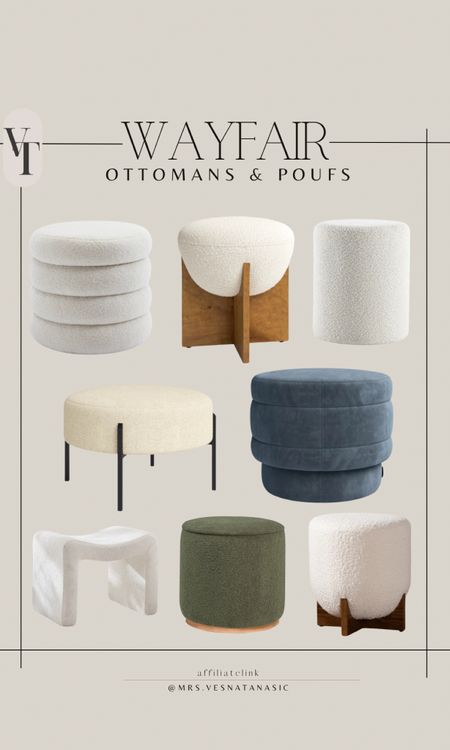 Ottomans and poufs on sale! These are all great options for styling, and additional seating. 

#wayfair #wayfairfinds #ottomans #poufs #salealert  #bedroom #livingroom #entryway 

#LTKHome #LTKSaleAlert