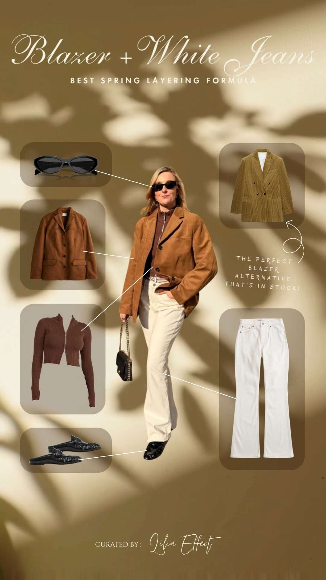 Blazer + white jeans — the best spring layering formula 🤍 The perfect blazer alternative that’s finally in stock—light, polished, and effortlessly put together. 🌿✨
 

 #LTKdayinmylife #LTKgrwm #LTKootd