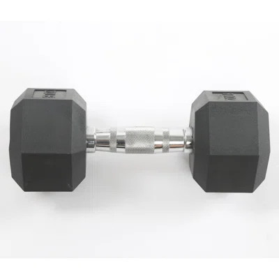 Hex Dumbbell Set, Rubber Encased Exercise & Fitness Dumbbells for Home Gym, Hand Weights for Strength Training, in Multiple Weights | Wayfair North America