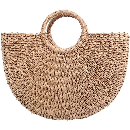 Women Straw Bag Large Hobo Bag Weave Handbags Handwoven Tote Summer Bag Beach Bag | Amazon (US)