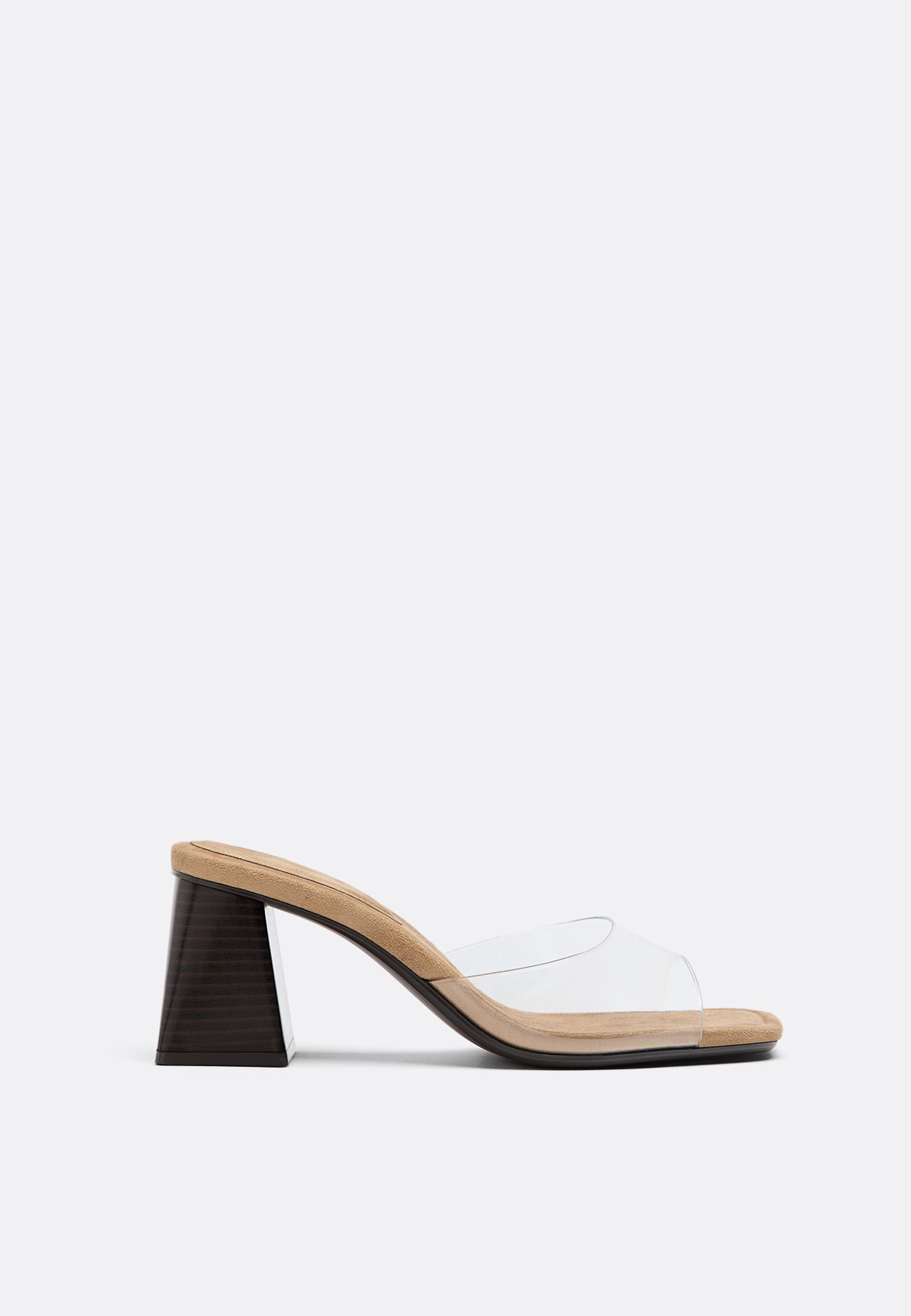 Sandales à talon large vinyle - Tout afficher femme | Stradivarius France | Stradivarius (FR)