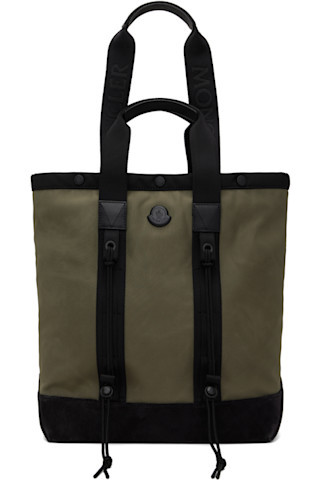 Khaki & Black Small Tech Tote | SSENSE