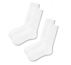 Women Crew Socks Retro Slouch Socks For Women Solid Casual Ribbed Crew Socks Pack of 5 | Amazon (US)