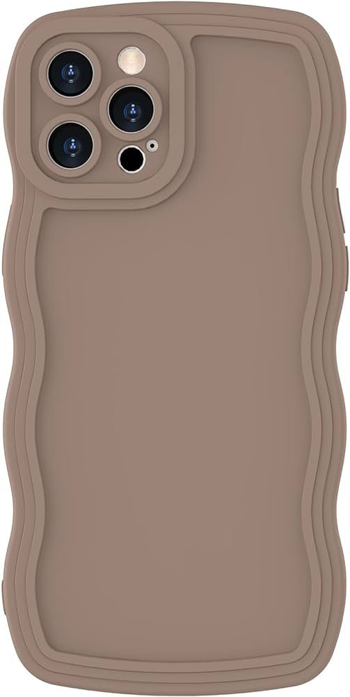 Anuck Case for iPhone 12 Pro Case Wave, Curly Frame Design for Women Girls, Cute Wavy Solid Color... | Amazon (US)