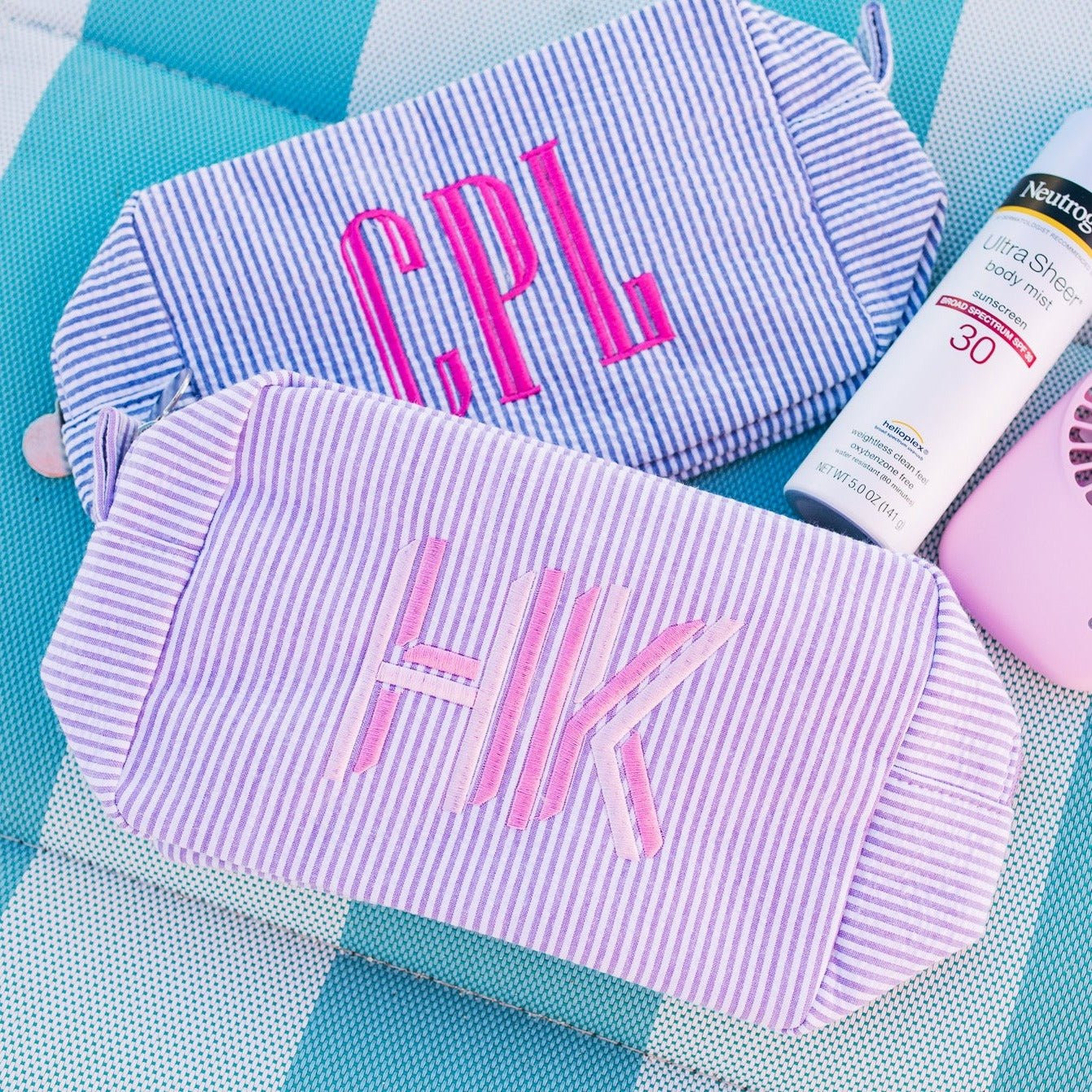 Seersucker Pouch | Sprinkled With Pink
