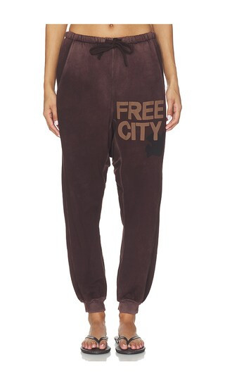 Free City Sunfades Pocket Sweatpant in Brown. - size XS | Revolve Clothing (Global)