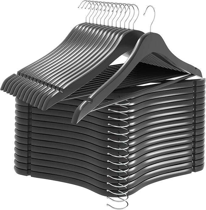 Utopia Home Premium Wooden Hangers 30 Pack - Durable & Slim Coat Hanger - Suit Hangers with 360-D... | Amazon (US)