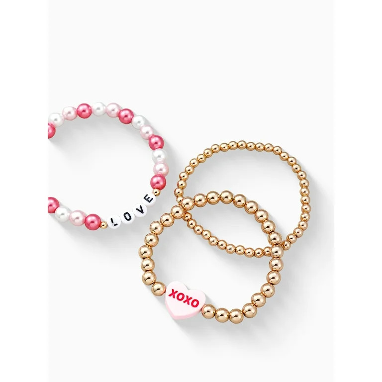 Way to Celebrate Valentine's Day " " Bracelets, 3 Pieces | Walmart (US)