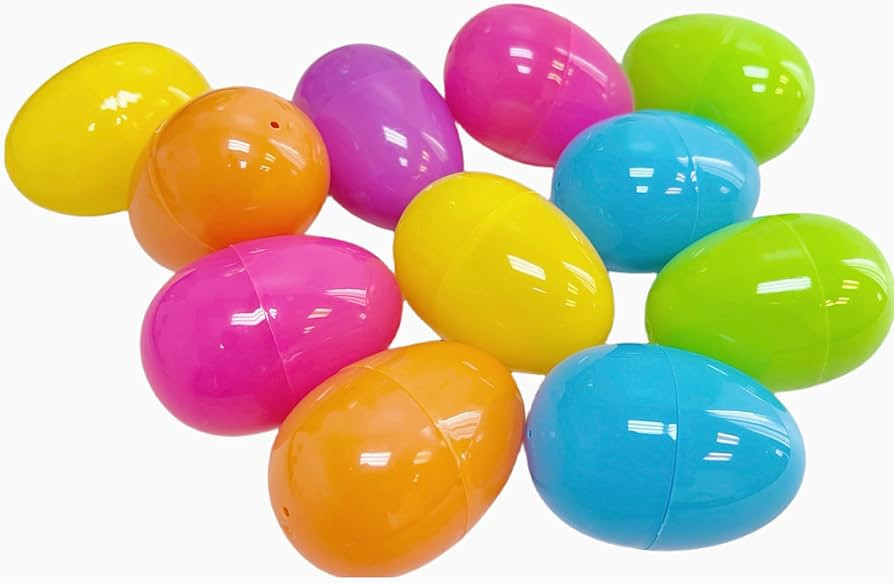GiftExpress Plastic Bright Easter Egg Assortment 50 Pcs Perfect for Easter Egg Hunt/Surprise Egg/... | Amazon (US)